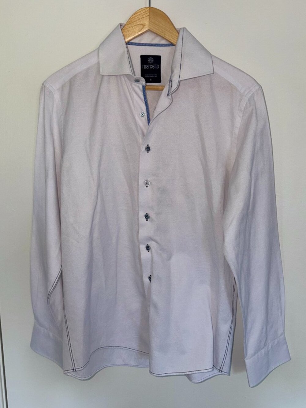 Marcello White Paisley Dress Shirt